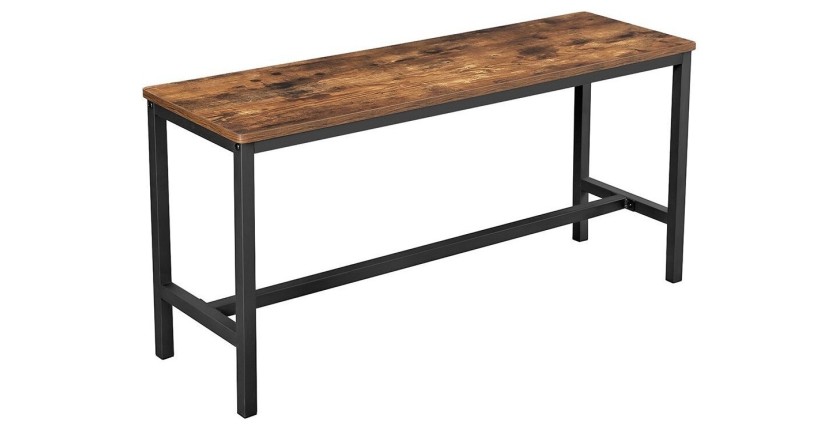 Lot de 2 bancs style industriel collection TAMPA structure en métal et assise en bois.
