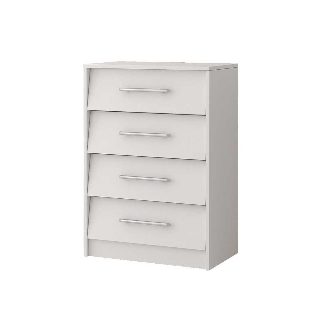 Commode à chaussure 4 tiroirs collection LATE - Coloris blanc