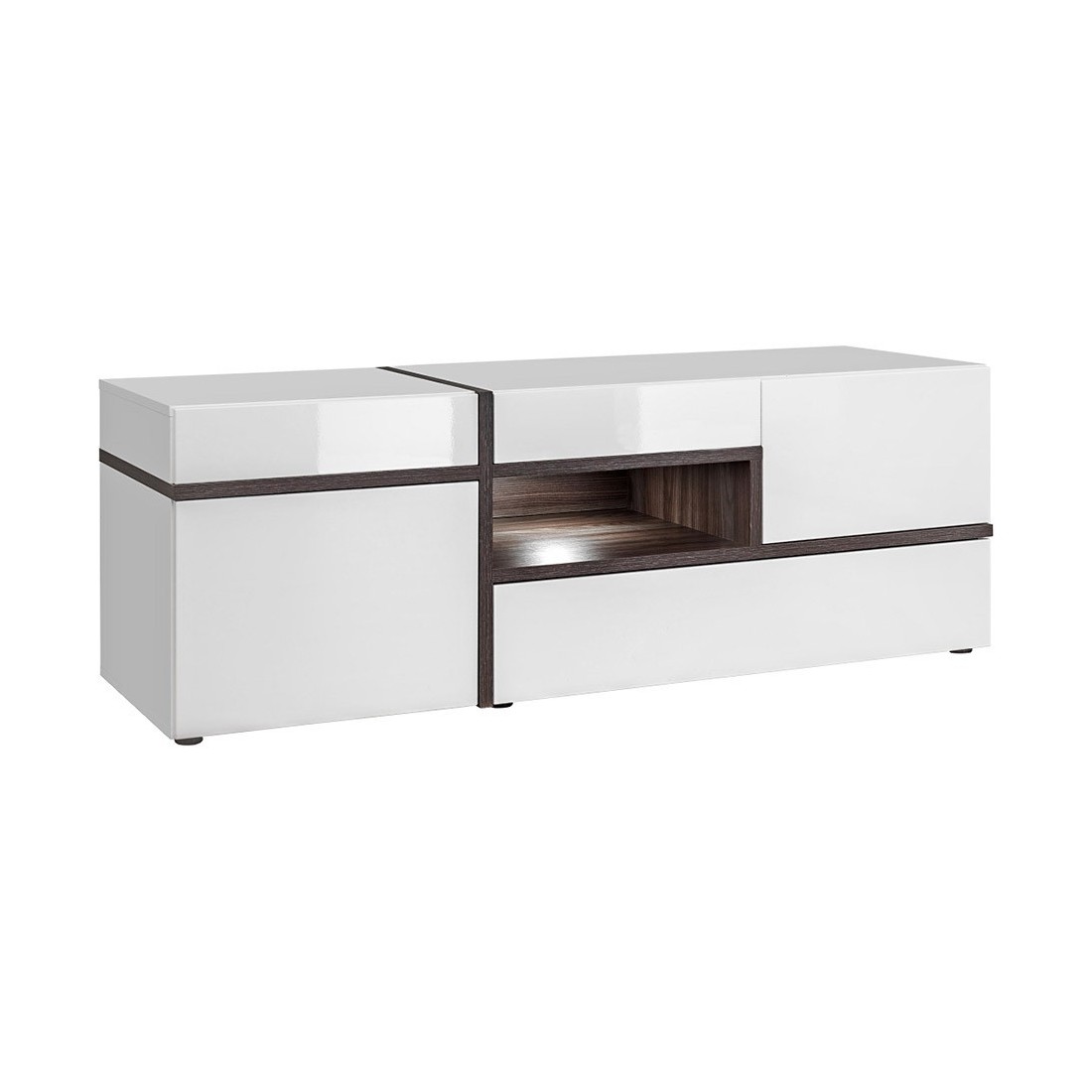 Meuble TV 150cm collection CRISS avec LED intégrés. Meuble déco, moderne et design pour votre salon.
