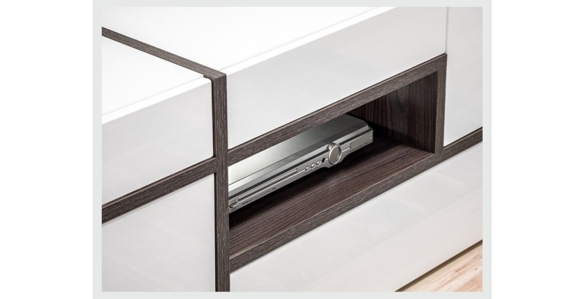 Meuble TV 150cm collection CRISS avec LED intégrés. Meuble déco, moderne et design pour votre salon.