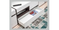 Meuble TV 150cm collection CRISS avec LED intégrés. Meuble déco, moderne et design pour votre salon.