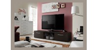 Meuble TV design collection BONOO 180 cm. Coloris wenge.