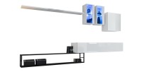 Ensemble meubles de salon style industriel SWITCH M1. Coloris blanc.