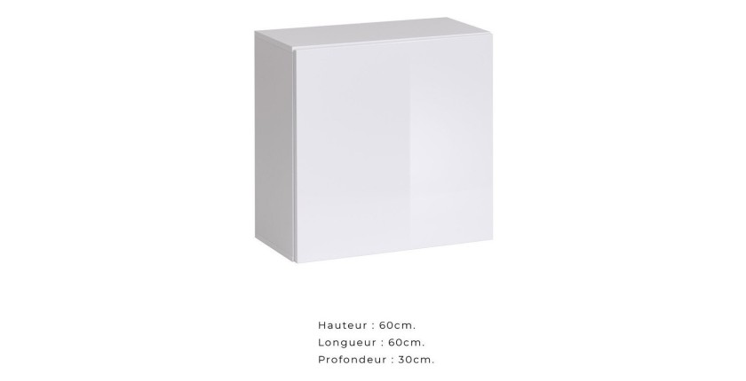 Ensemble meubles de salon style industriel SWITCH M1. Coloris blanc.
