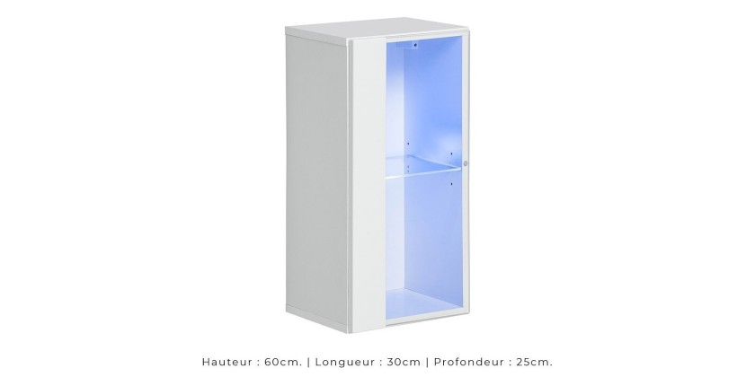 Ensemble meubles de salon style industriel SWITCH M1. Coloris blanc.