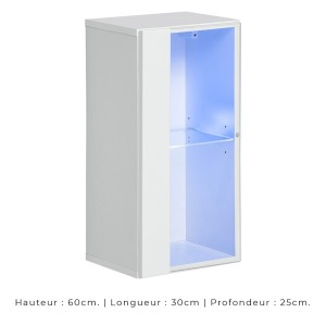 Ensemble meubles de salon style industriel SWITCH M1. Coloris blanc.
