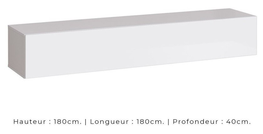 Ensemble meubles de salon style industriel SWITCH M1. Coloris blanc.
