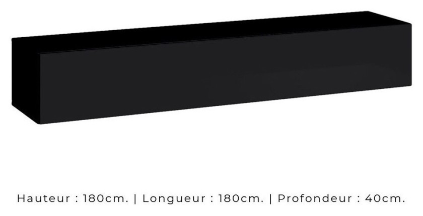 Ensemble meubles de salon style industriel SWITCH M1. Coloris noir.