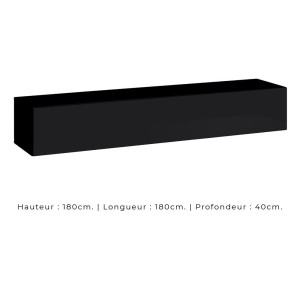 Ensemble meubles de salon style industriel SWITCH M1. Coloris noir.