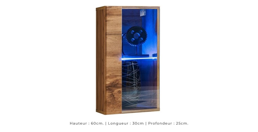 Ensemble meubles de salon style industriel SWITCH M1. Coloris chêne.