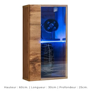 Ensemble meubles de salon style industriel SWITCH M1. Coloris chêne.