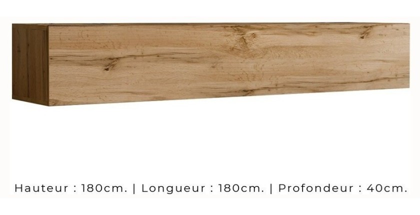 Ensemble meubles de salon style industriel SWITCH M1. Coloris chêne.