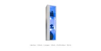 Ensemble meubles de salon style industriel SWITCH M2. Coloris blanc.