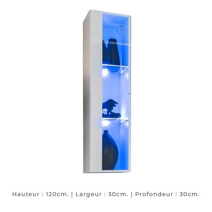 Ensemble meubles de salon style industriel SWITCH M2. Coloris blanc.