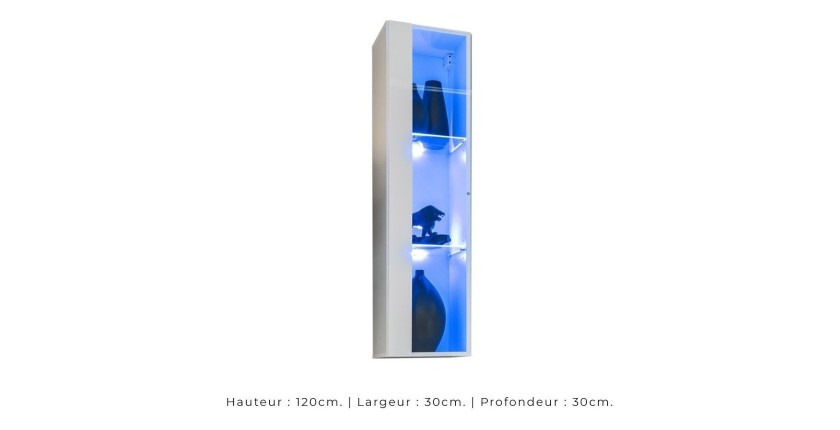 Ensemble meubles de salon style industriel SWITCH M2. Coloris blanc.
