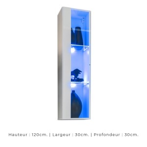 Ensemble meubles de salon style industriel SWITCH M2. Coloris blanc.