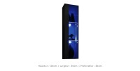 Ensemble meubles de salon style industriel SWITCH M2. Coloris noir.