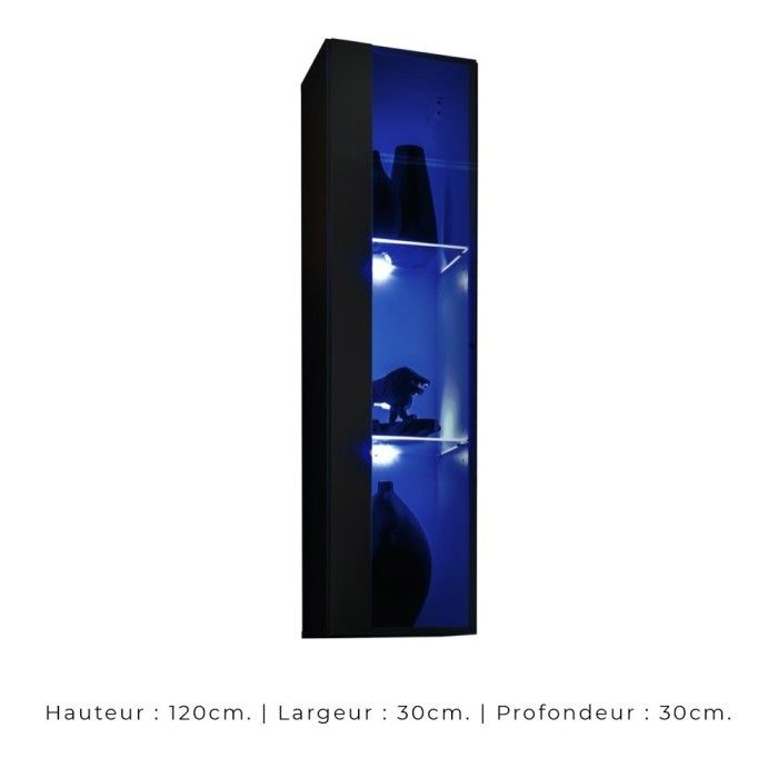 Ensemble meubles de salon style industriel SWITCH M2. Coloris noir.