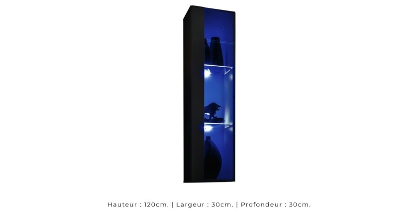 Ensemble meubles de salon style industriel SWITCH M2. Coloris noir.