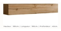 Ensemble meubles de salon style industriel SWITCH M2. Coloris chêne.