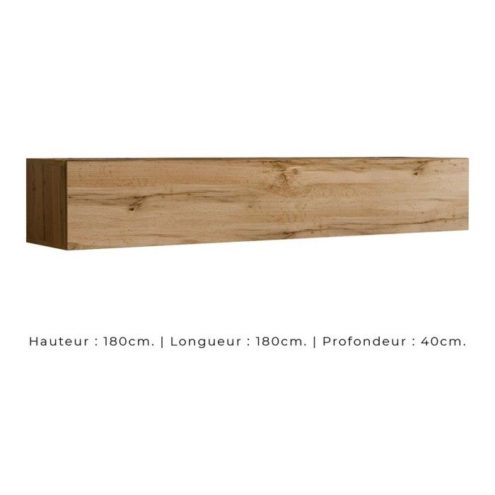 Ensemble meubles de salon style industriel SWITCH M2. Coloris chêne.