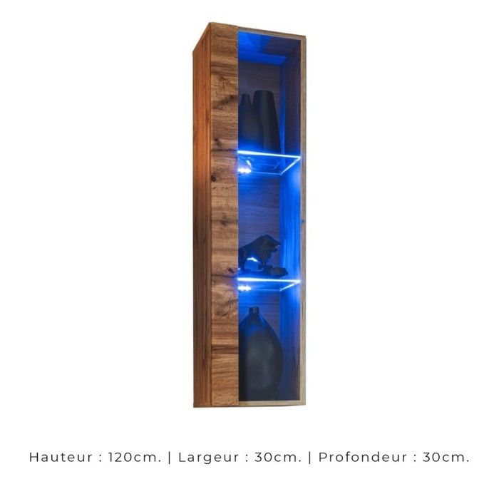 Ensemble meubles de salon style industriel SWITCH M2. Coloris chêne.