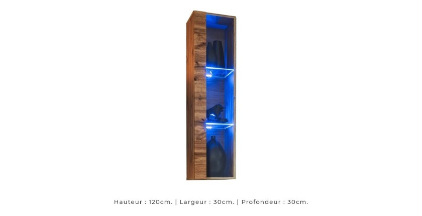 Ensemble meubles de salon style industriel SWITCH M2. Coloris chêne.
