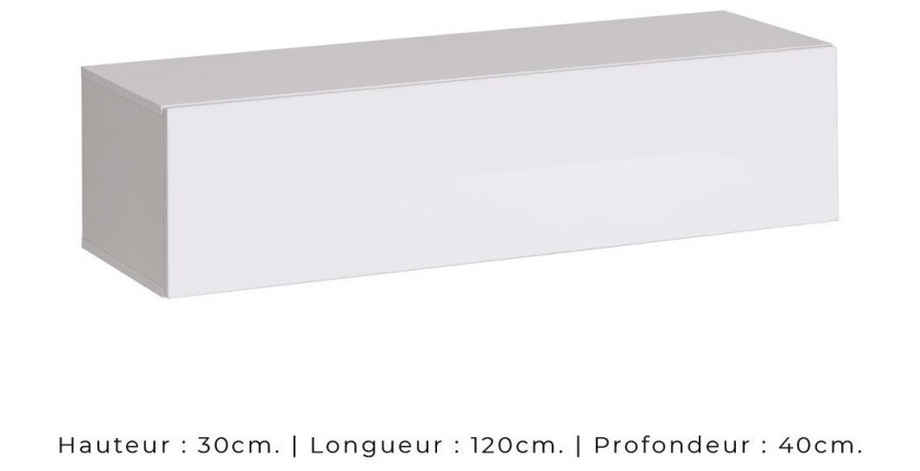 Ensemble meubles de salon style industriel SWITCH M3. Coloris blanc.