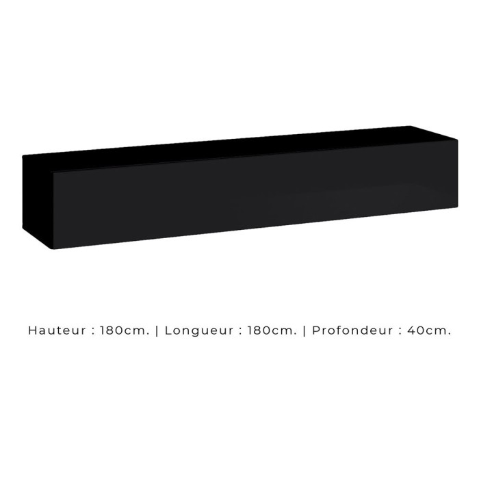 Ensemble meubles de salon style industriel SWITCH M3. Coloris noir.