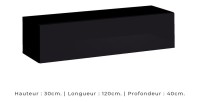 Ensemble meubles de salon style industriel SWITCH M3. Coloris noir.