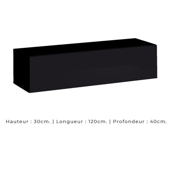 Ensemble meubles de salon style industriel SWITCH M3. Coloris noir.
