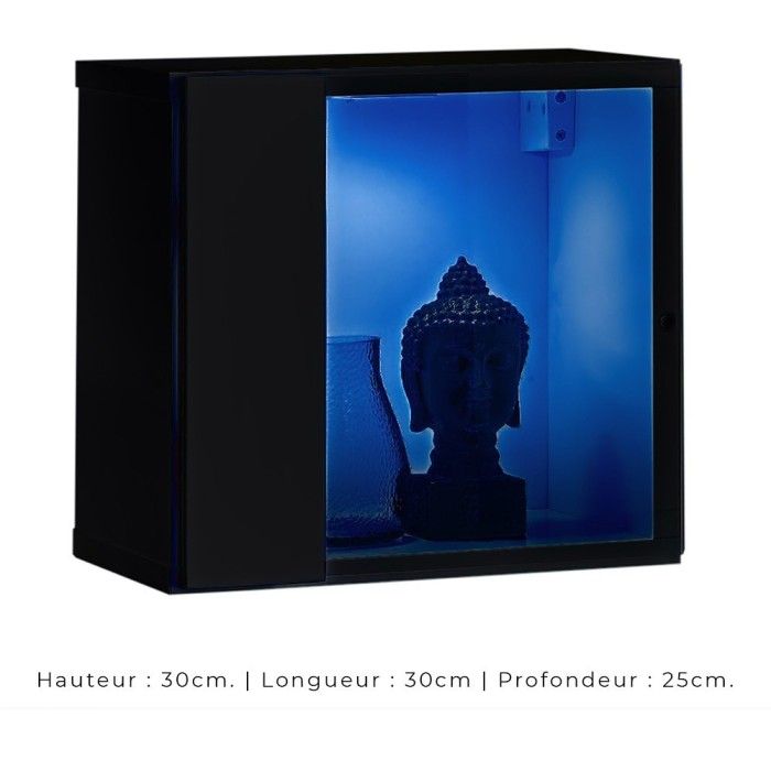 Ensemble meubles de salon style industriel SWITCH M3. Coloris noir.