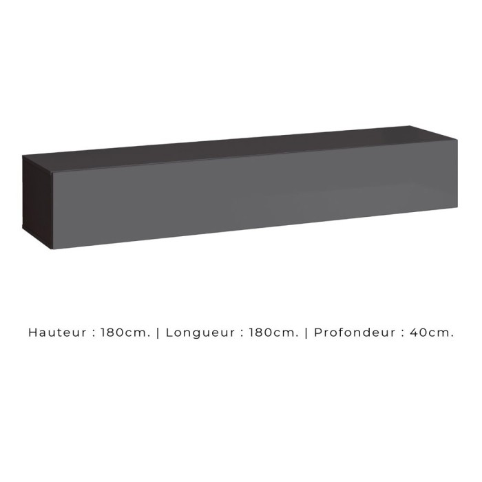 Ensemble meubles de salon style industriel SWITCH M3. Coloris gris.