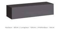 Ensemble meubles de salon style industriel SWITCH M3. Coloris gris.
