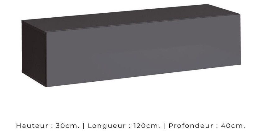Ensemble meubles de salon style industriel SWITCH M3. Coloris gris.