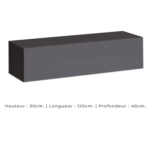 Ensemble meubles de salon style industriel SWITCH M3. Coloris gris.