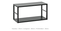 Ensemble meubles de salon style industriel SWITCH M3. Coloris chêne.