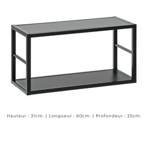 Ensemble meubles de salon style industriel SWITCH M3. Coloris chêne.