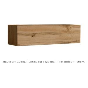 Ensemble meubles de salon style industriel SWITCH M3. Coloris chêne.