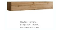 Ensemble meubles de salon style industriel SWITCH M3. Coloris chêne.