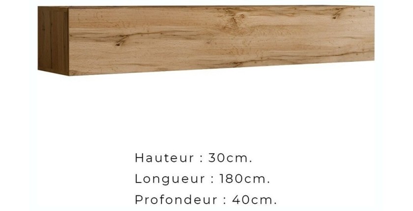 Ensemble meubles de salon style industriel SWITCH M3. Coloris chêne.
