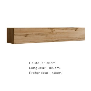 Ensemble meubles de salon style industriel SWITCH M3. Coloris chêne.