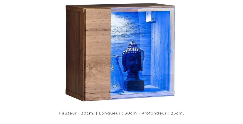 Ensemble meubles de salon style industriel SWITCH M3. Coloris chêne.