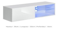 Ensemble meubles de salon style industriel SWITCH M4. Coloris blanc.