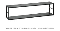 Ensemble meubles de salon style industriel SWITCH M4. Coloris noir.