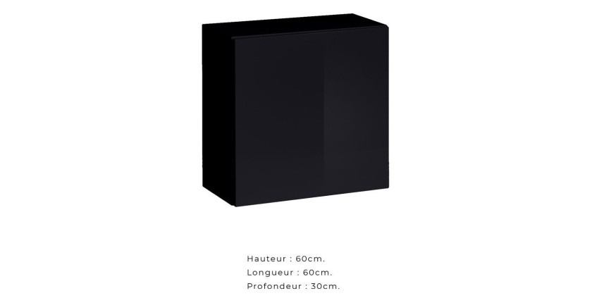 Ensemble meubles de salon style industriel SWITCH M4. Coloris noir.