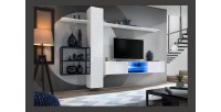 Ensemble meubles de salon style industriel SWITCH M5. Coloris blanc.
