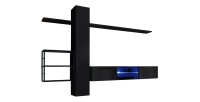 Ensemble meubles de salon style industriel SWITCH M5. Coloris noir.