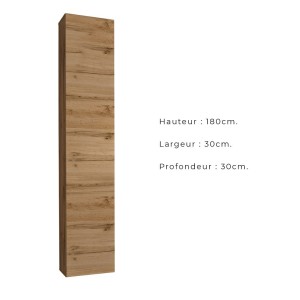 Ensemble meubles de salon style industriel SWITCH M5. Coloris chêne.
