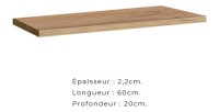 Ensemble meubles de salon style industriel SWITCH M5. Coloris chêne.
